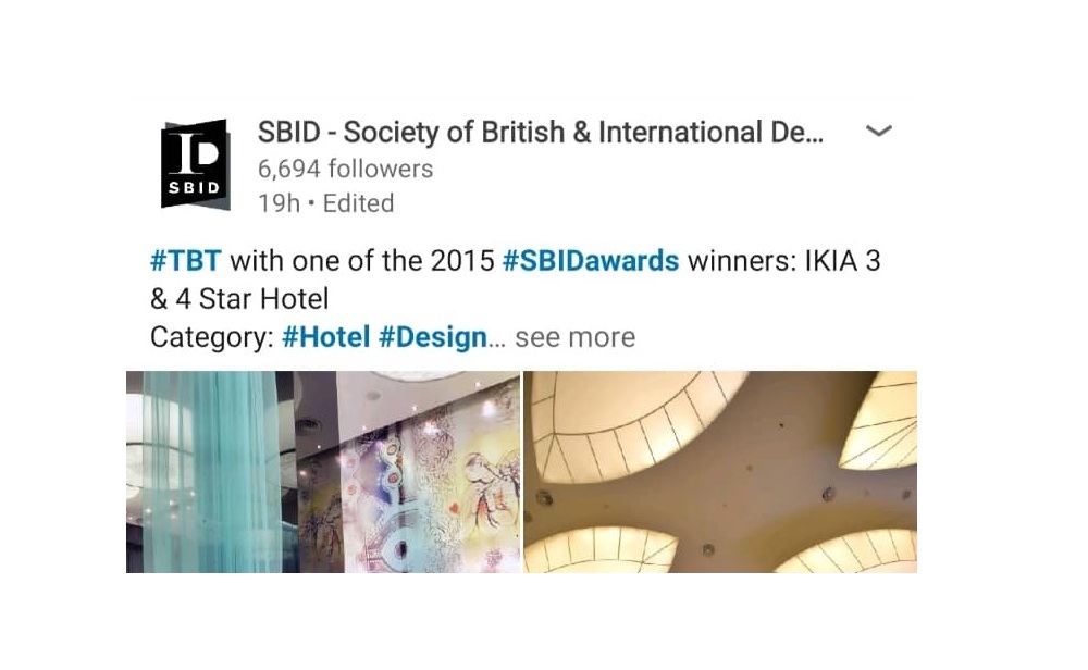 Ibis-Novotel (IKIA) Hotel project publicized in SBID’s social media.